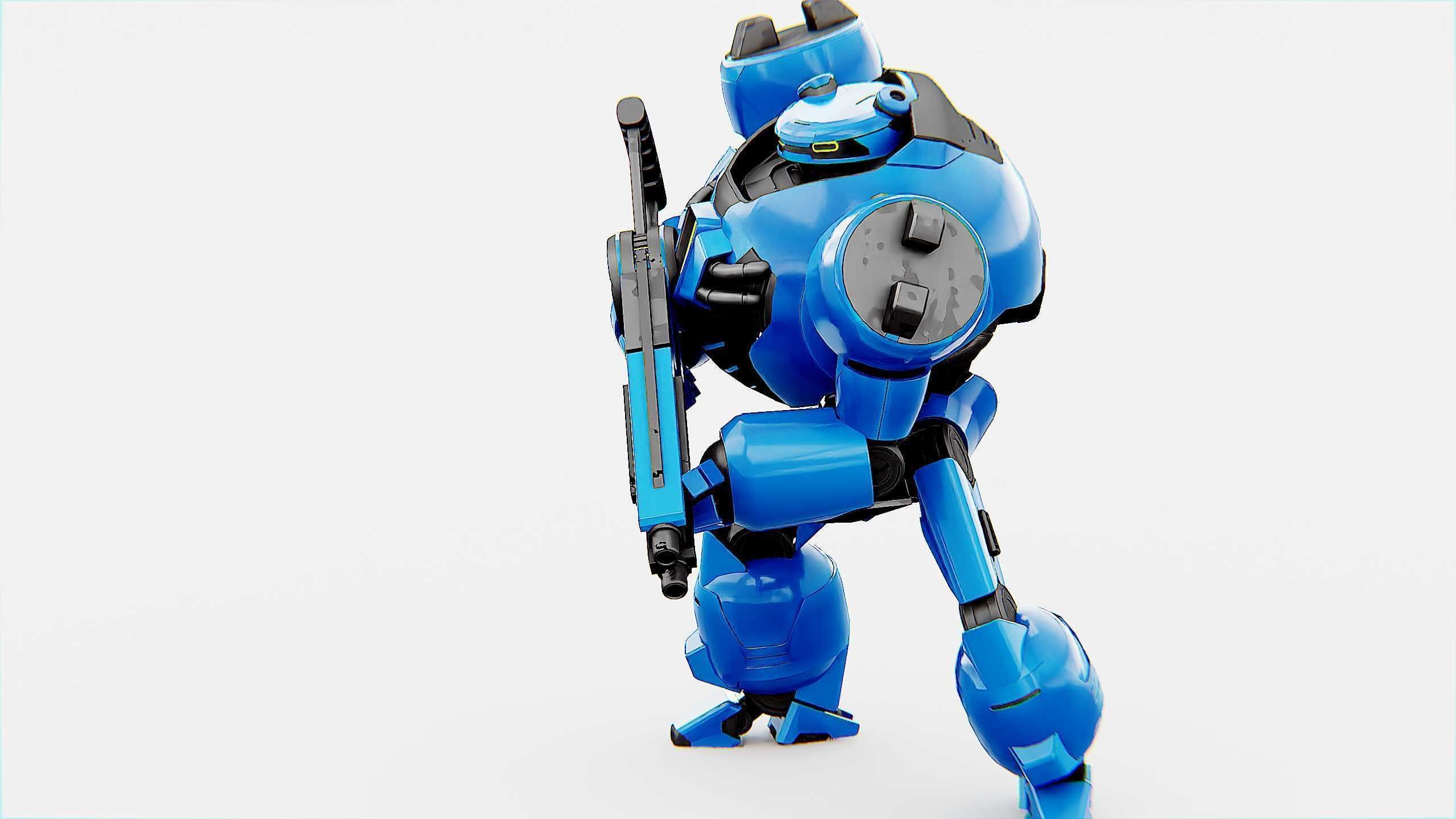 COMBAT DROID EREGON Rigged for Unreal Engine - Unity - MIXAMO  3D model_5