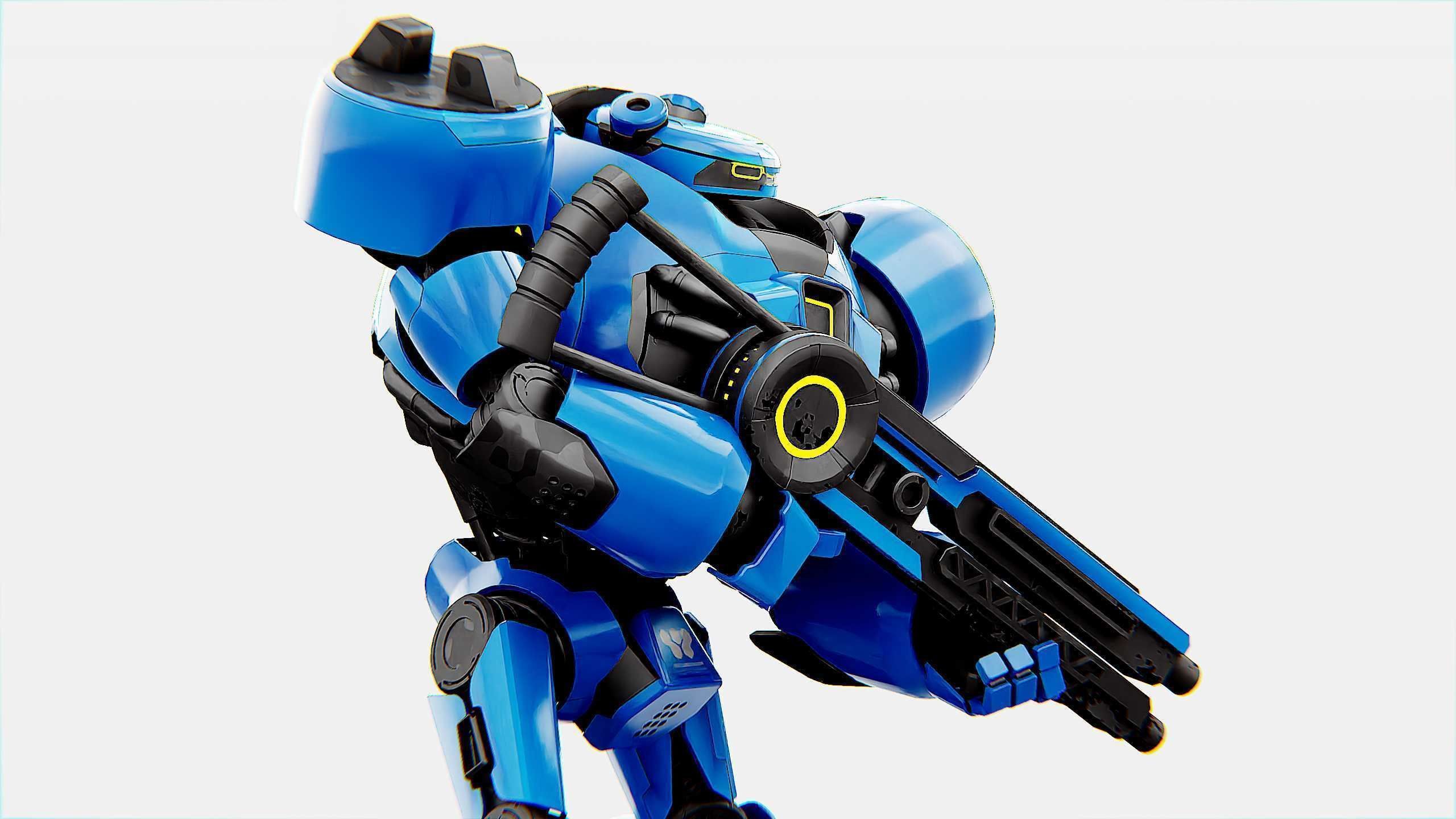 COMBAT DROID EREGON Rigged for Unreal Engine - Unity - MIXAMO  3D model_26