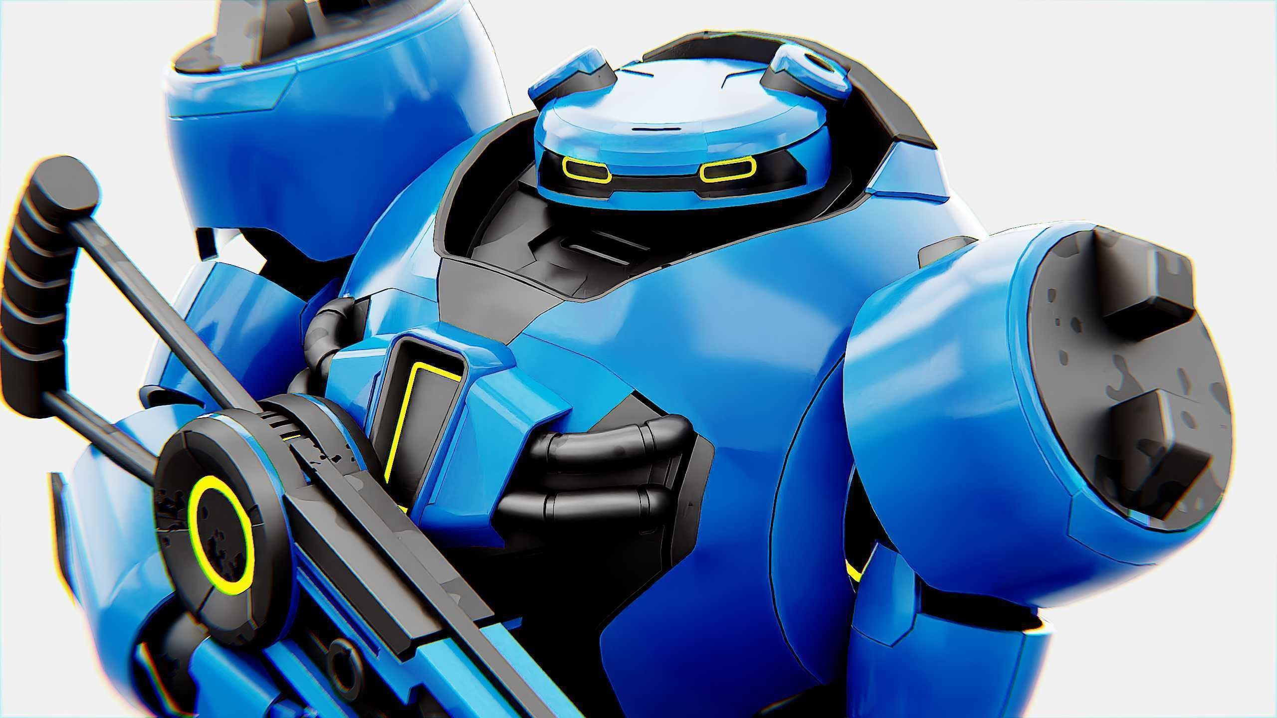 COMBAT DROID EREGON Rigged for Unreal Engine - Unity - MIXAMO  3D model_24