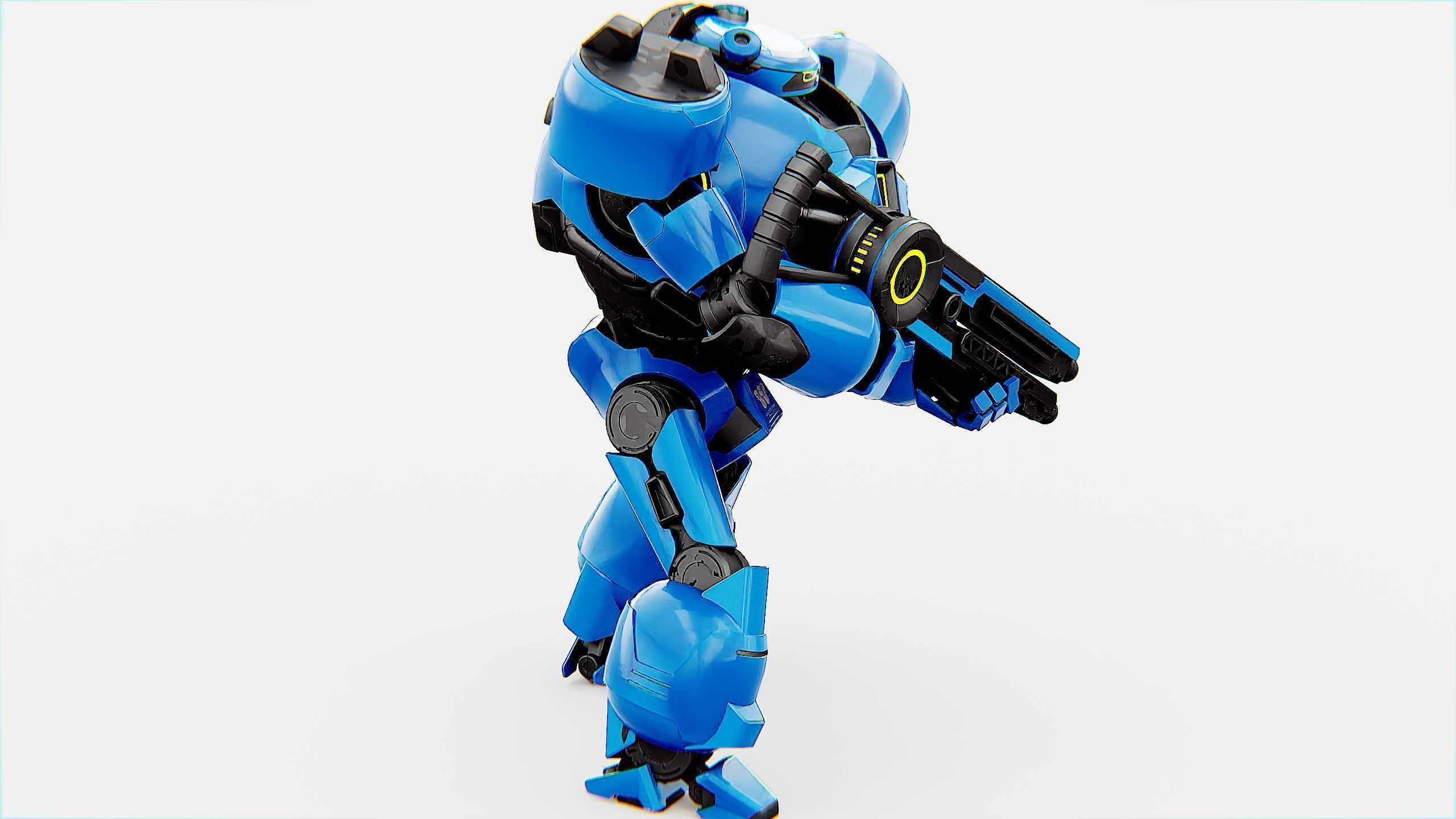 COMBAT DROID EREGON Rigged for Unreal Engine - Unity - MIXAMO  3D model_17