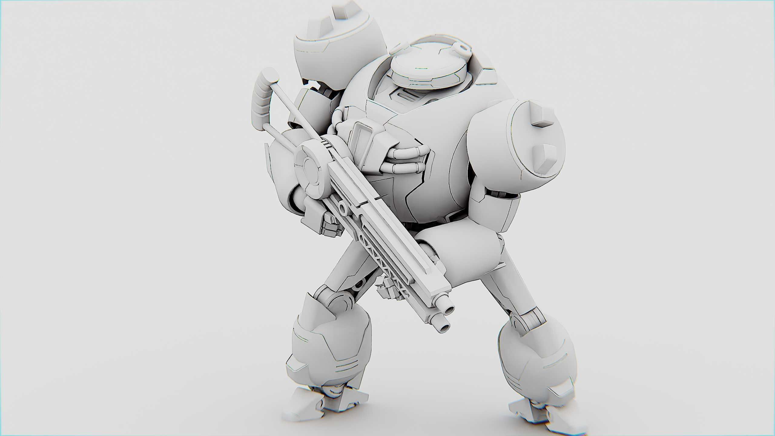 COMBAT DROID EREGON Rigged for Unreal Engine - Unity - MIXAMO  3D model_32