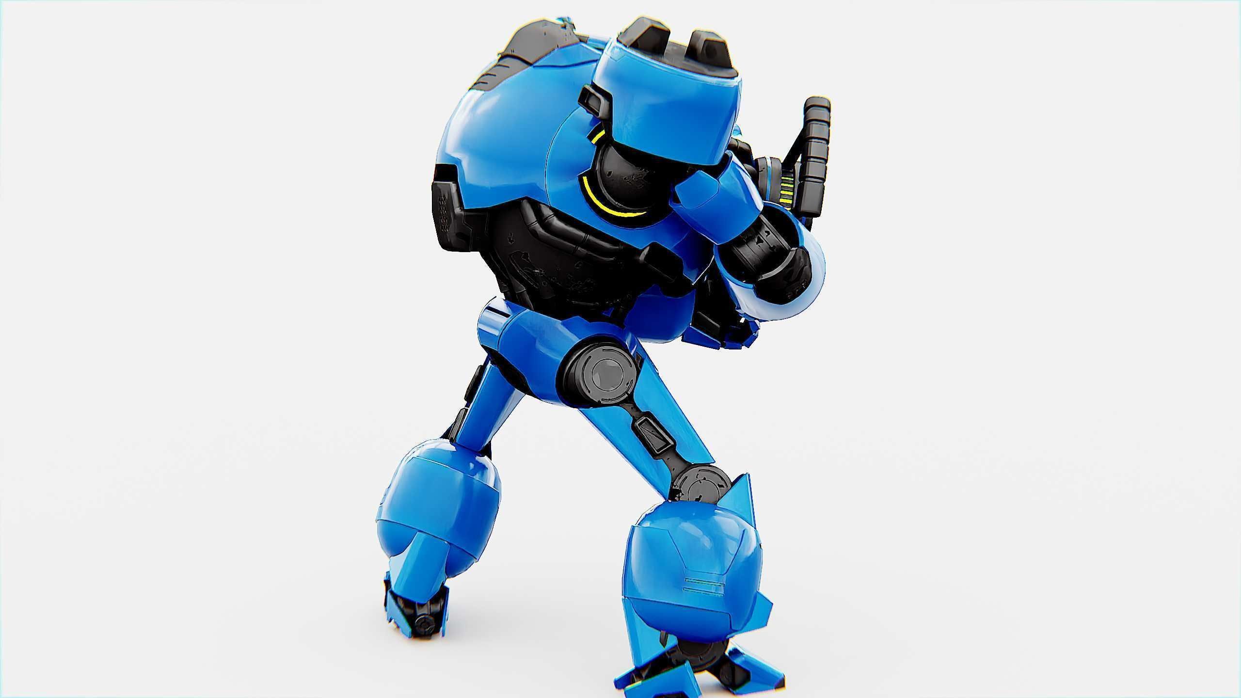 COMBAT DROID EREGON Rigged for Unreal Engine - Unity - MIXAMO  3D model_15