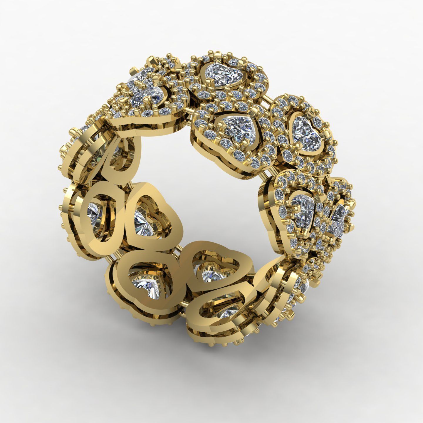 Heart wedding ring 02 3D print model_5