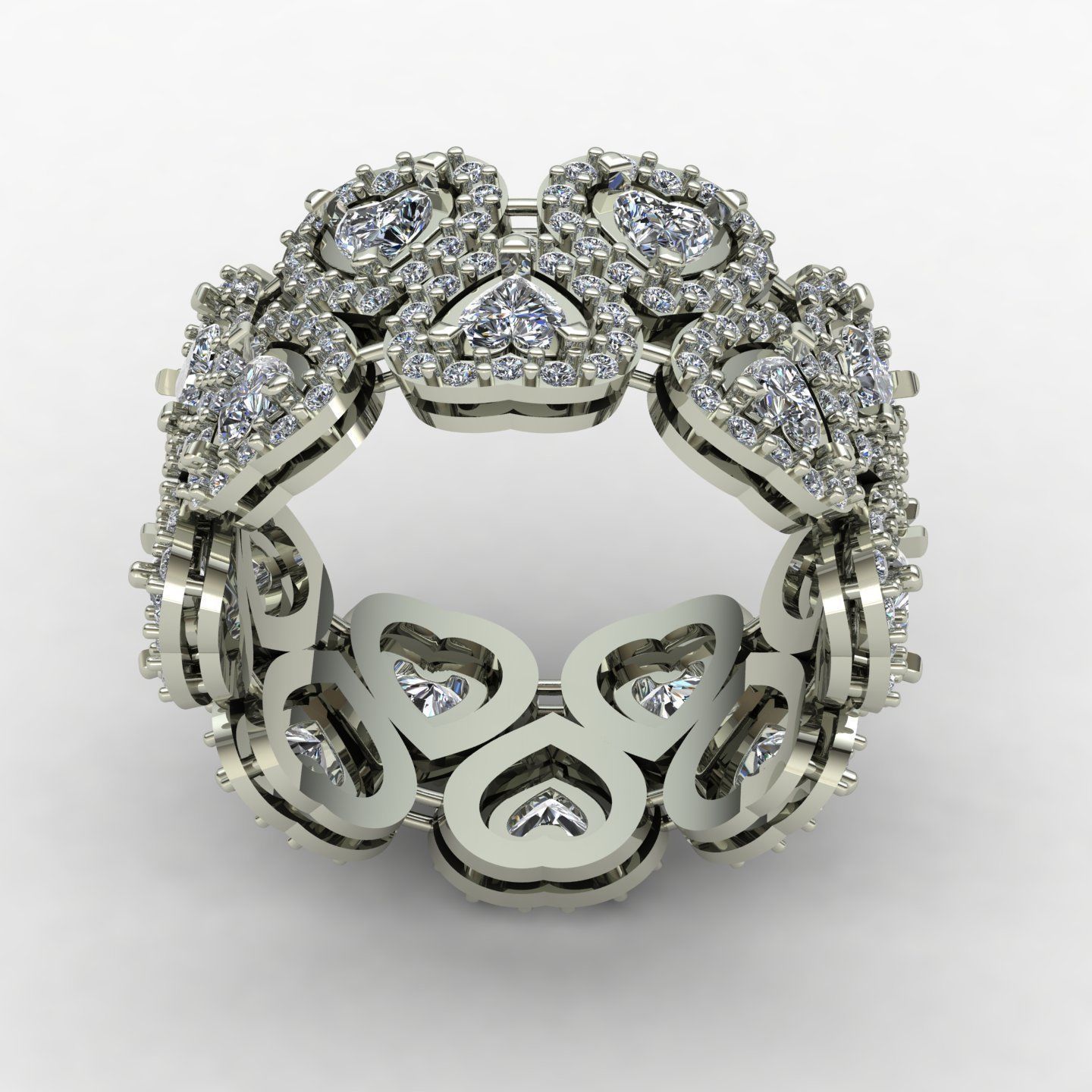 Heart wedding ring 02 3D print model_1