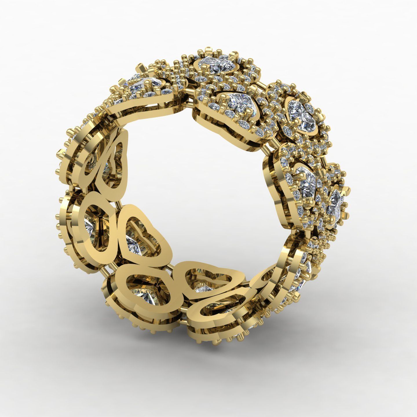 Heart wedding ring 02 3D print model_9