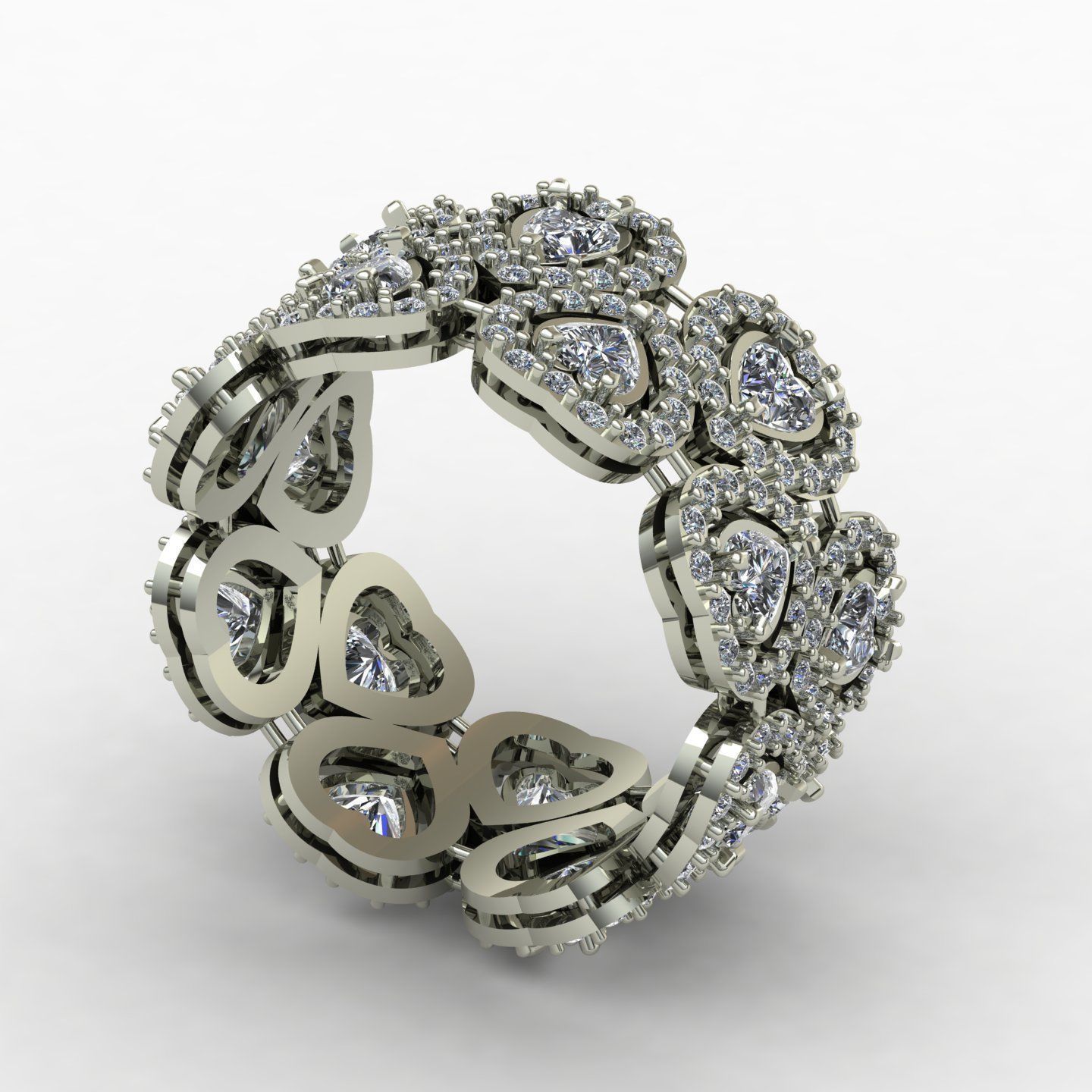 Heart wedding ring 02 3D print model_4