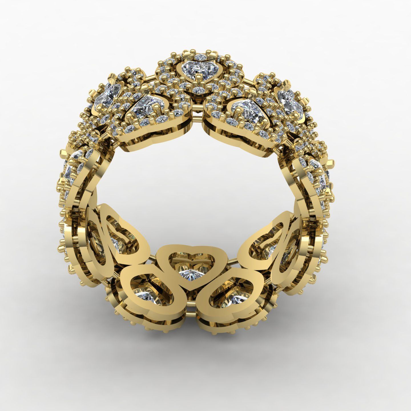 Heart wedding ring 02 3D print model_6