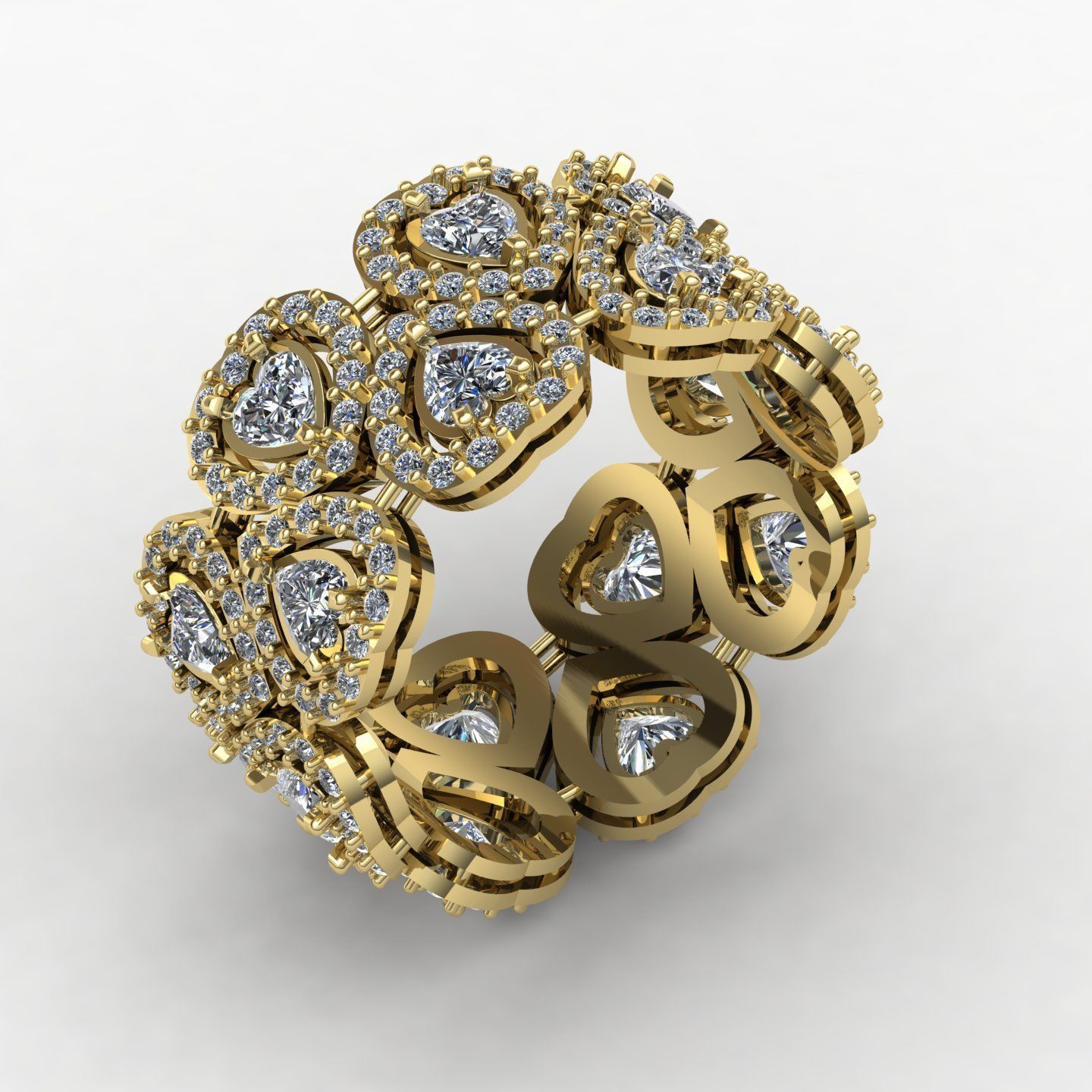 Heart wedding ring 02 3D print model_7