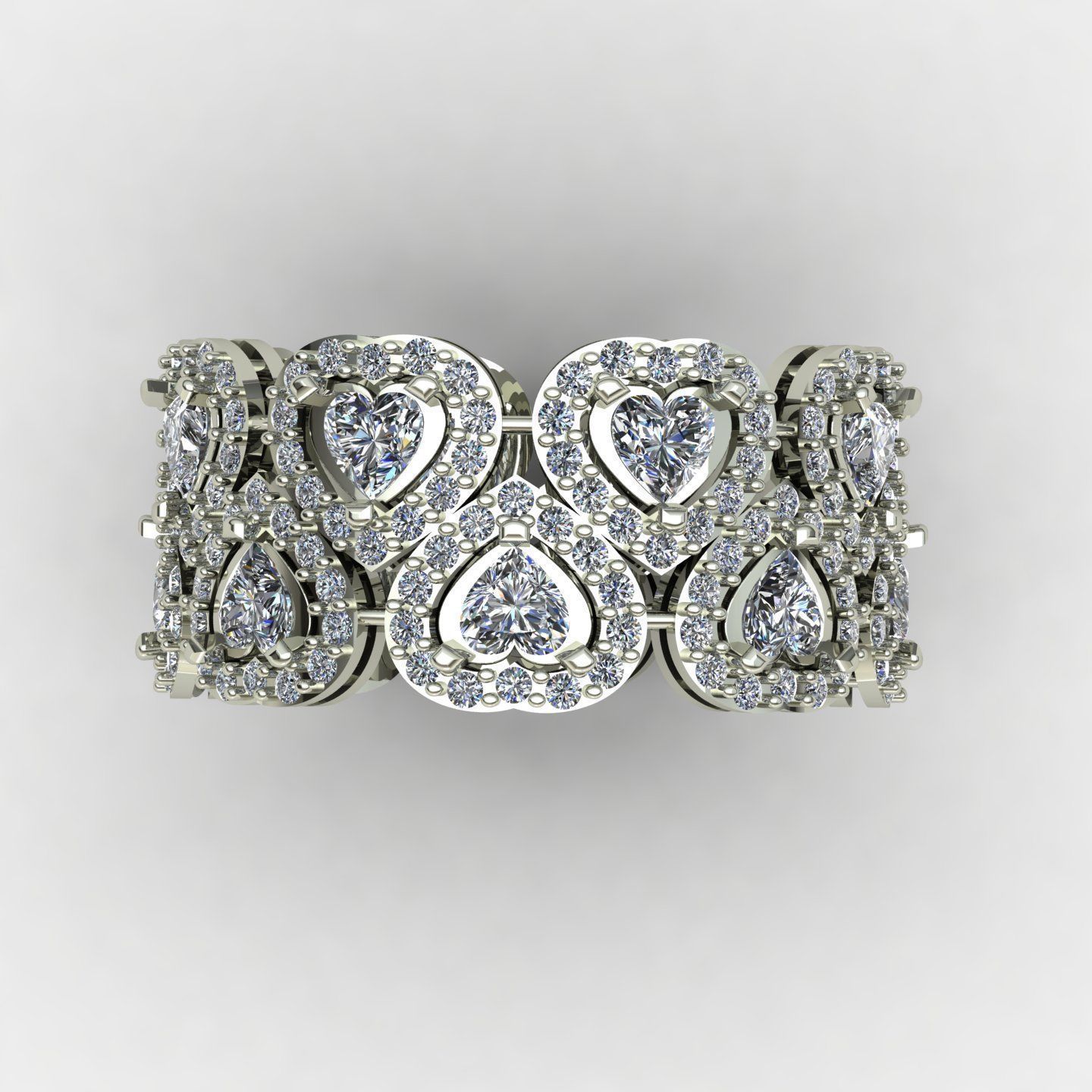 Heart wedding ring 02 3D print model_2