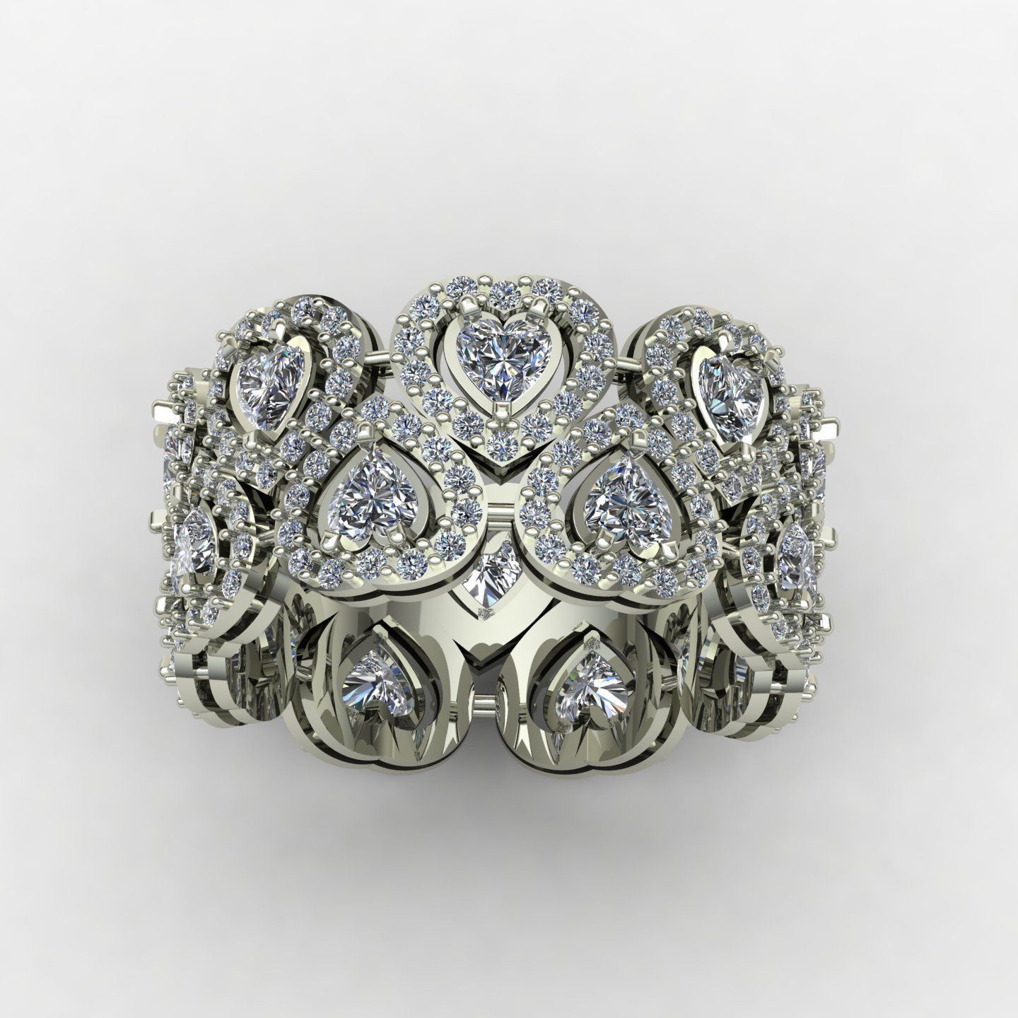 Heart wedding ring 02 3D print model_3