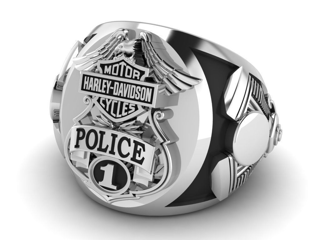 Harley-Davidson Ring Code-CGH003 3D print model_7