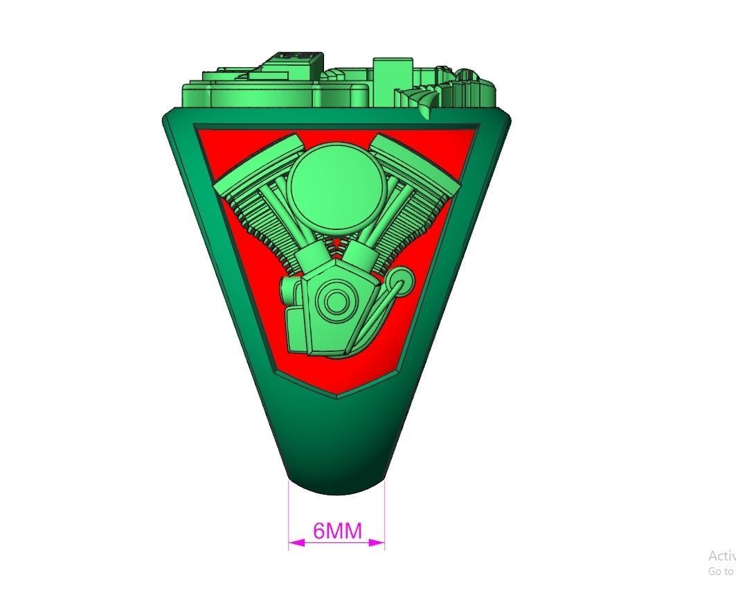 Harley-Davidson Ring Code-CGH003 3D print model_15