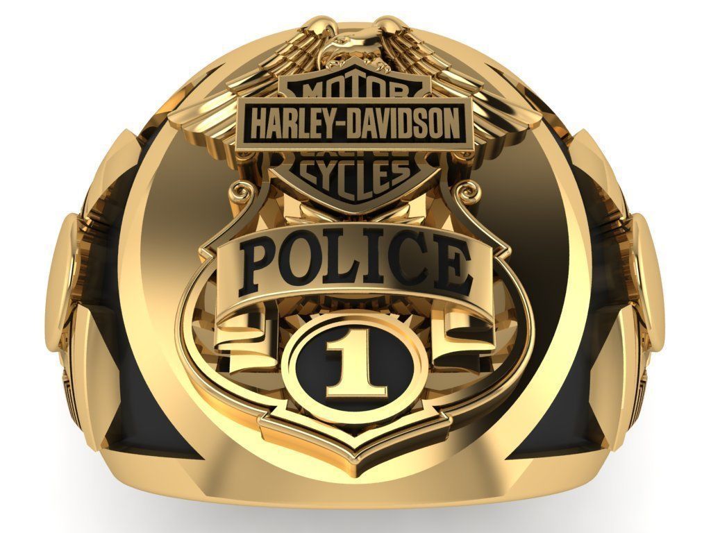 Harley-Davidson Ring Code-CGH003 3D print model_3