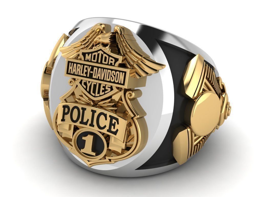 Harley-Davidson Ring Code-CGH003 3D print model_8