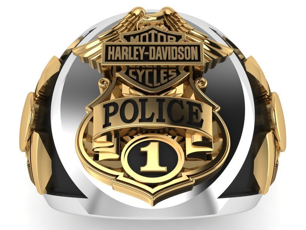 Harley-Davidson Ring Code-CGH003 3D print model_2