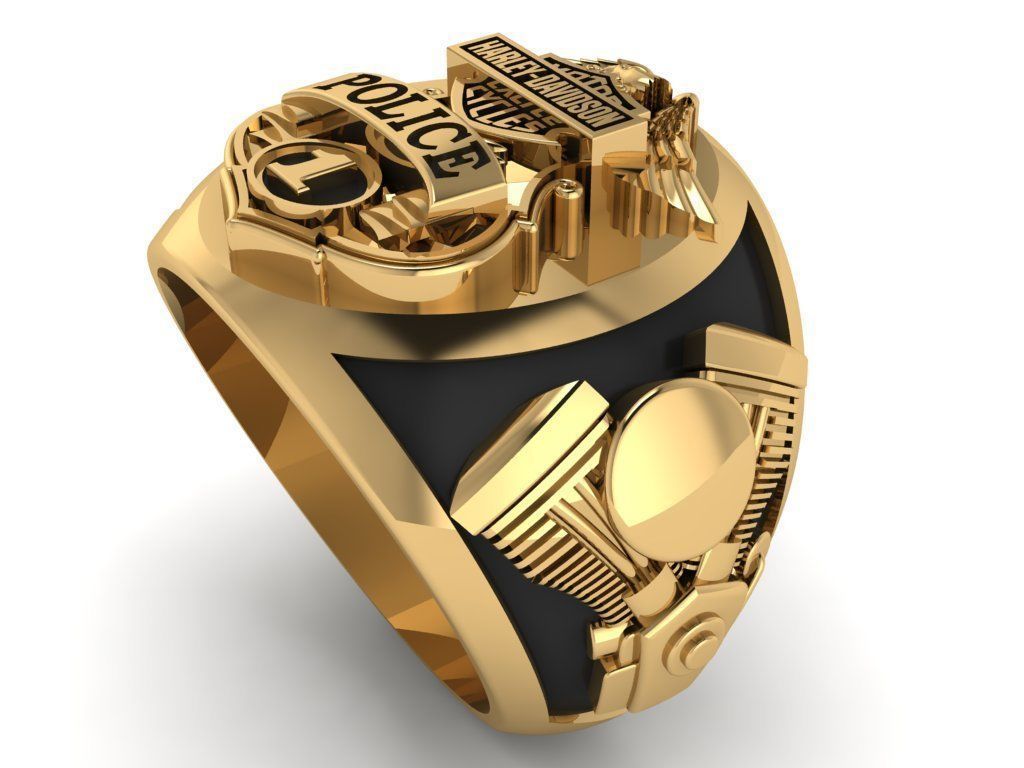 Harley-Davidson Ring Code-CGH003 3D print model_6