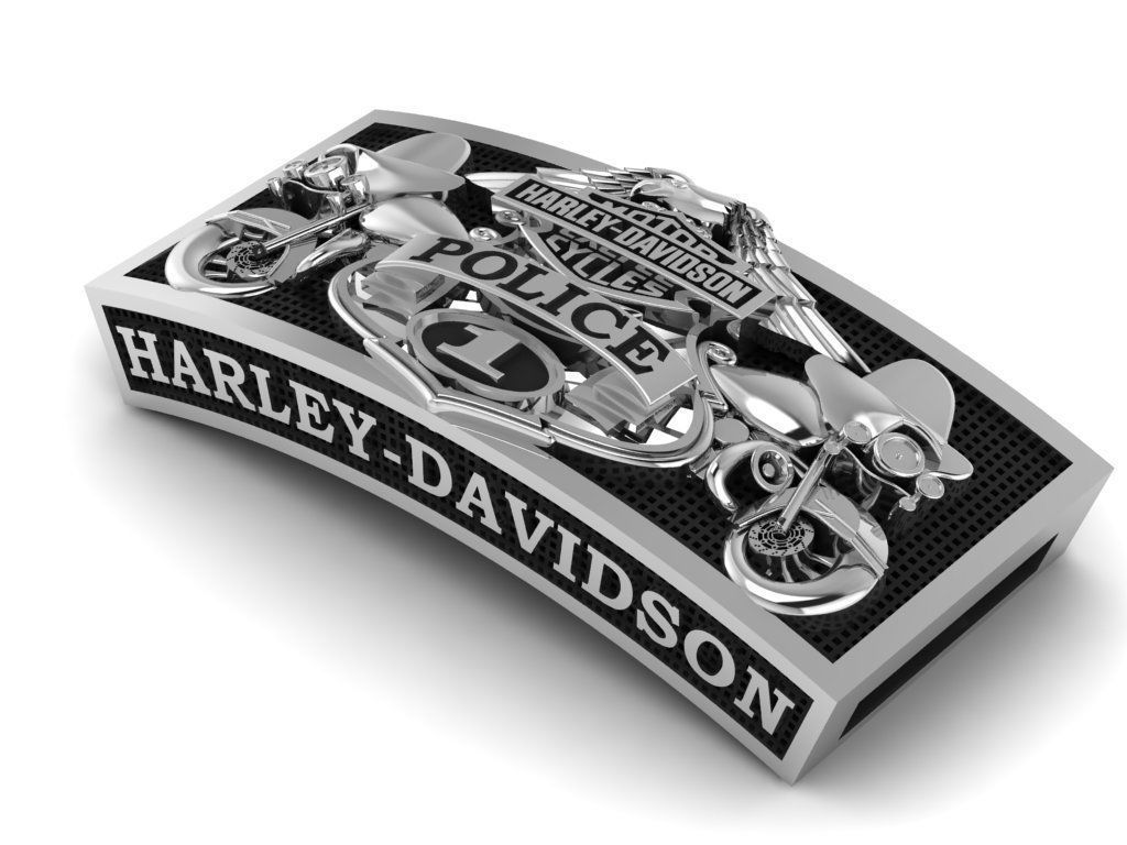 Harley-Davidson Belt Buckle Code-CGH006 3D print model_4