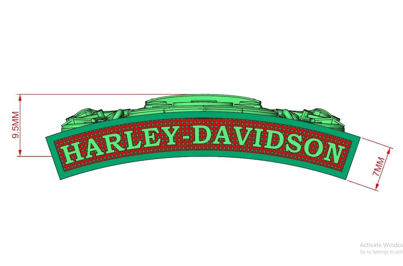 Harley-Davidson Belt Buckle Code-CGH006 3D print model_9