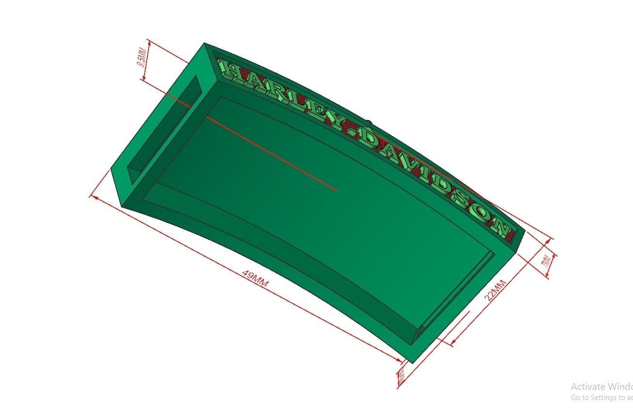 Harley-Davidson Belt Buckle Code-CGH006 3D print model_10