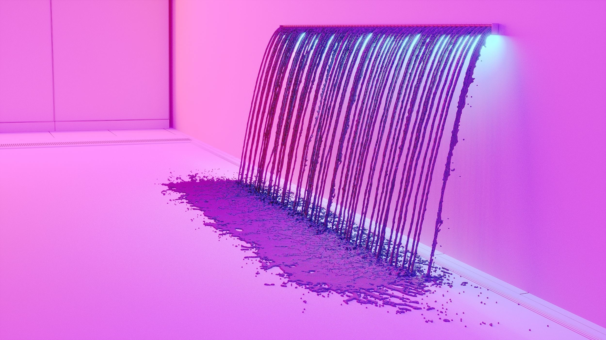 Mesmerizing night pool Interior 3D model_9