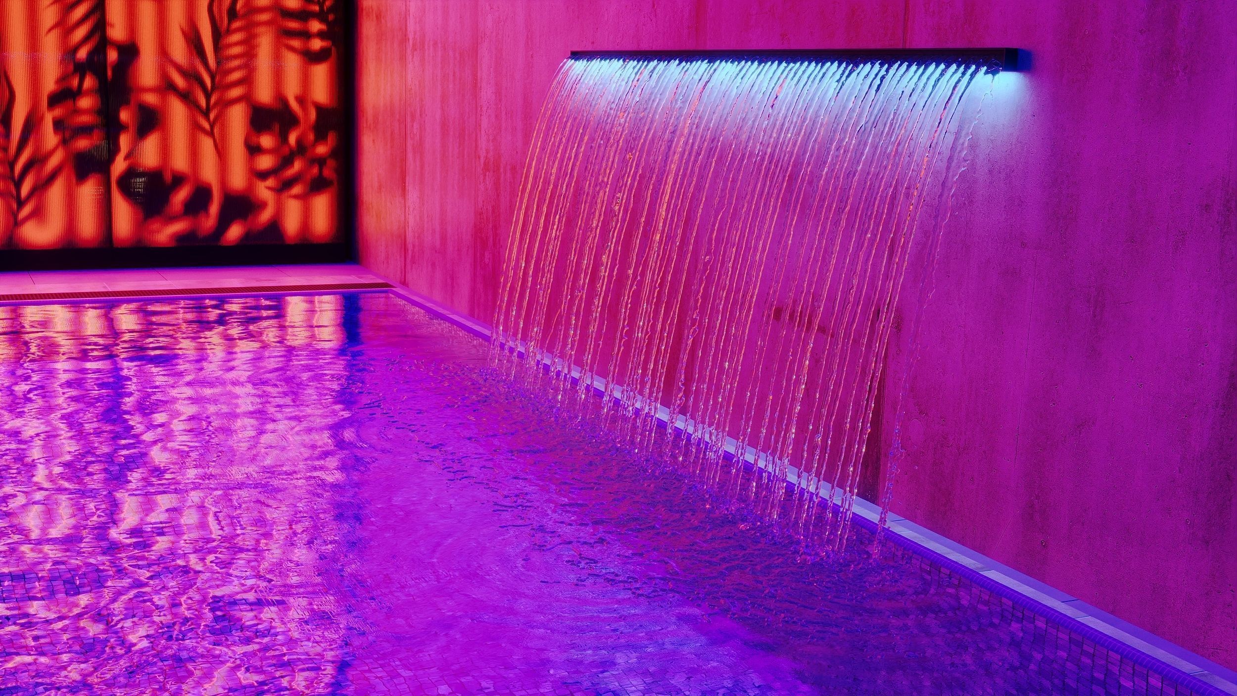 Mesmerizing night pool Interior 3D model_8