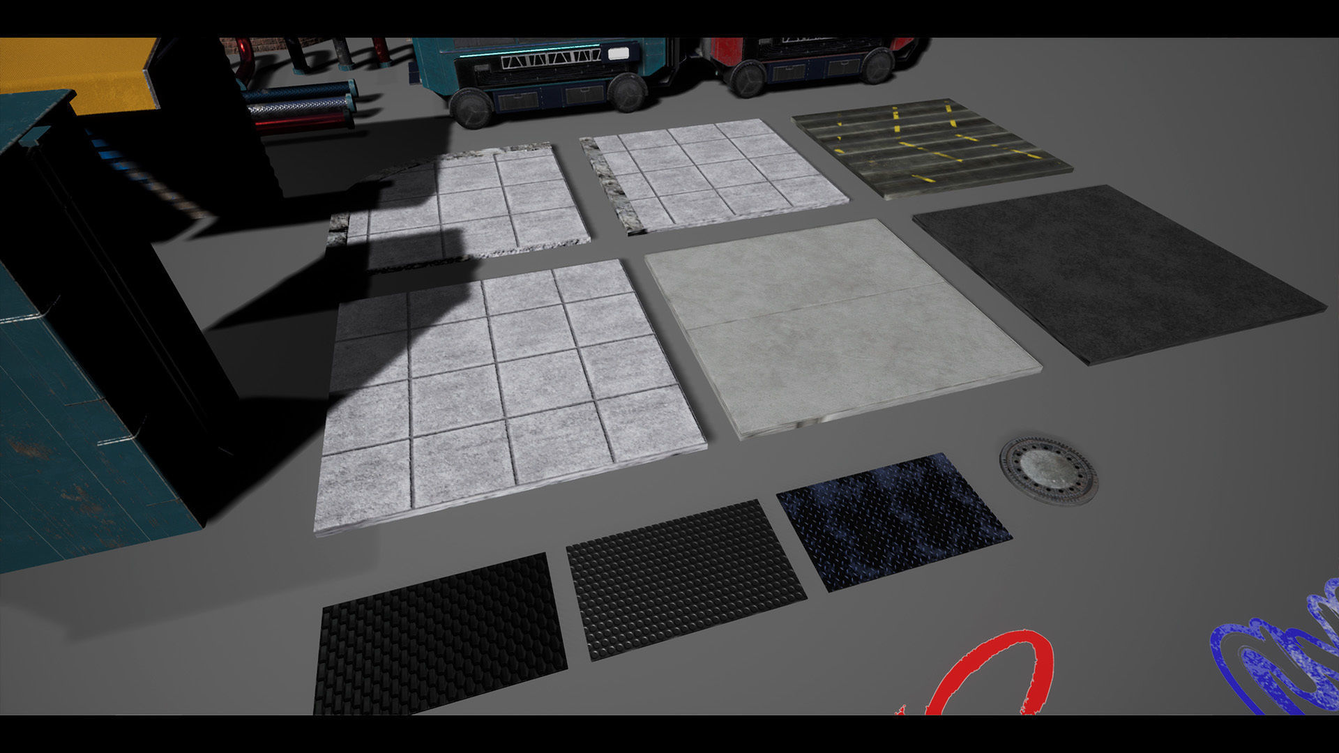 CyberPunk Sci-Fi Environment Low-poly 3D model_8