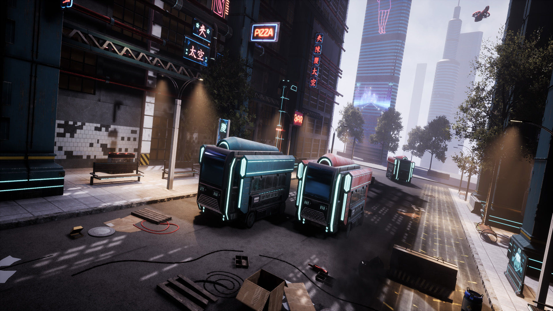 CyberPunk Sci-Fi Environment Low-poly 3D model_21