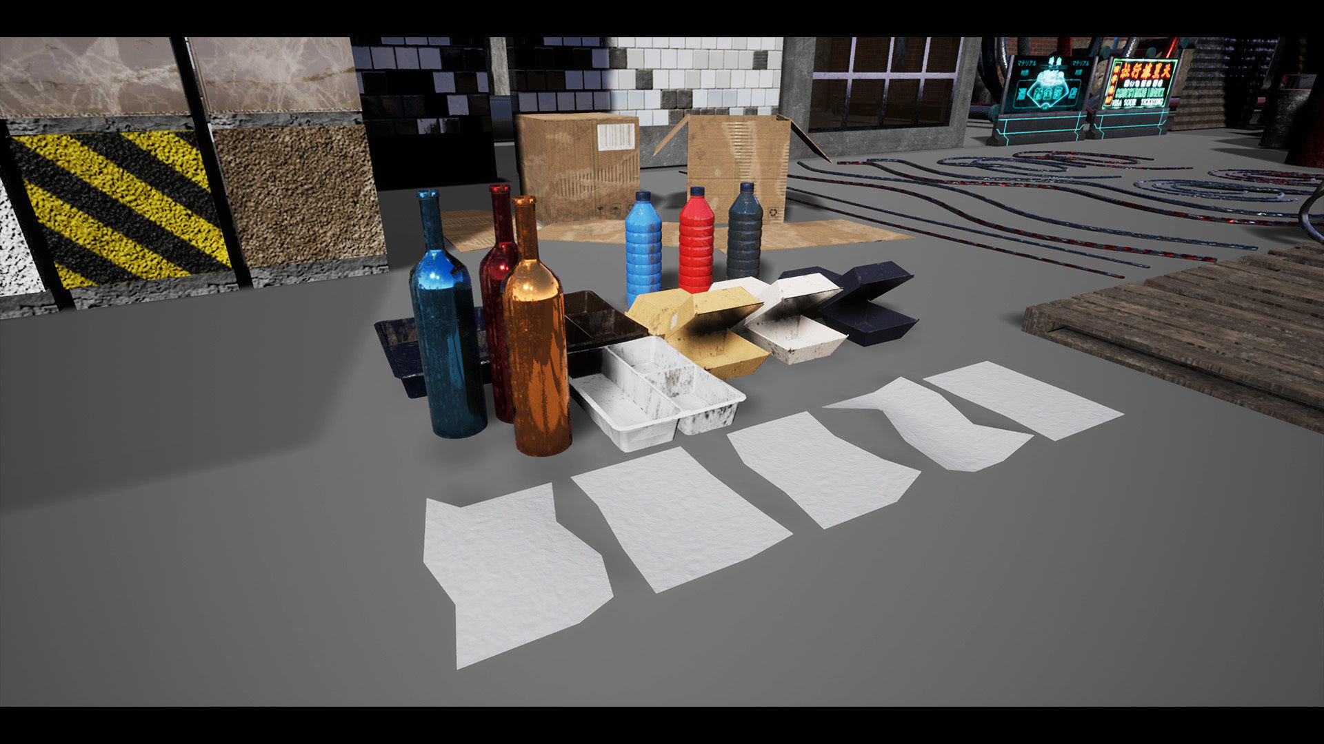 CyberPunk Sci-Fi Environment Low-poly 3D model_4