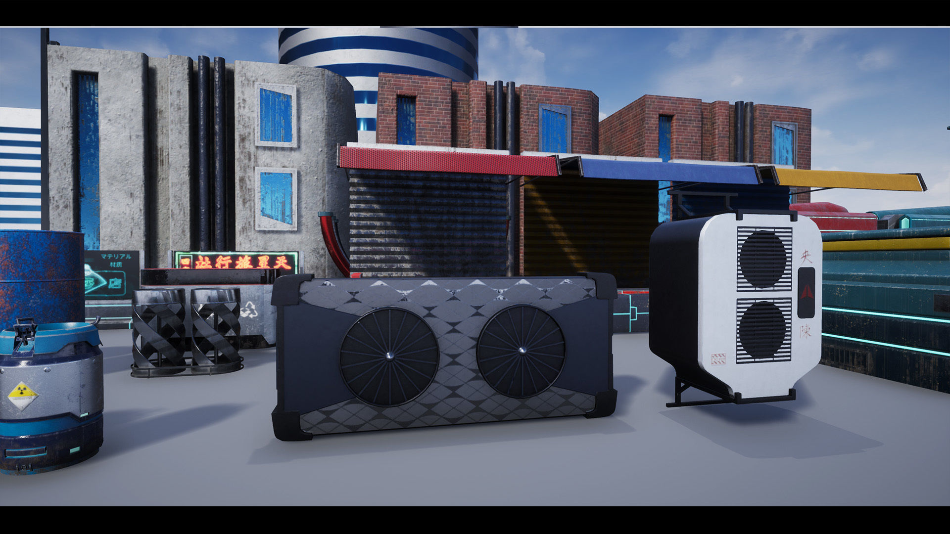 CyberPunk Sci-Fi Environment Low-poly 3D model_7