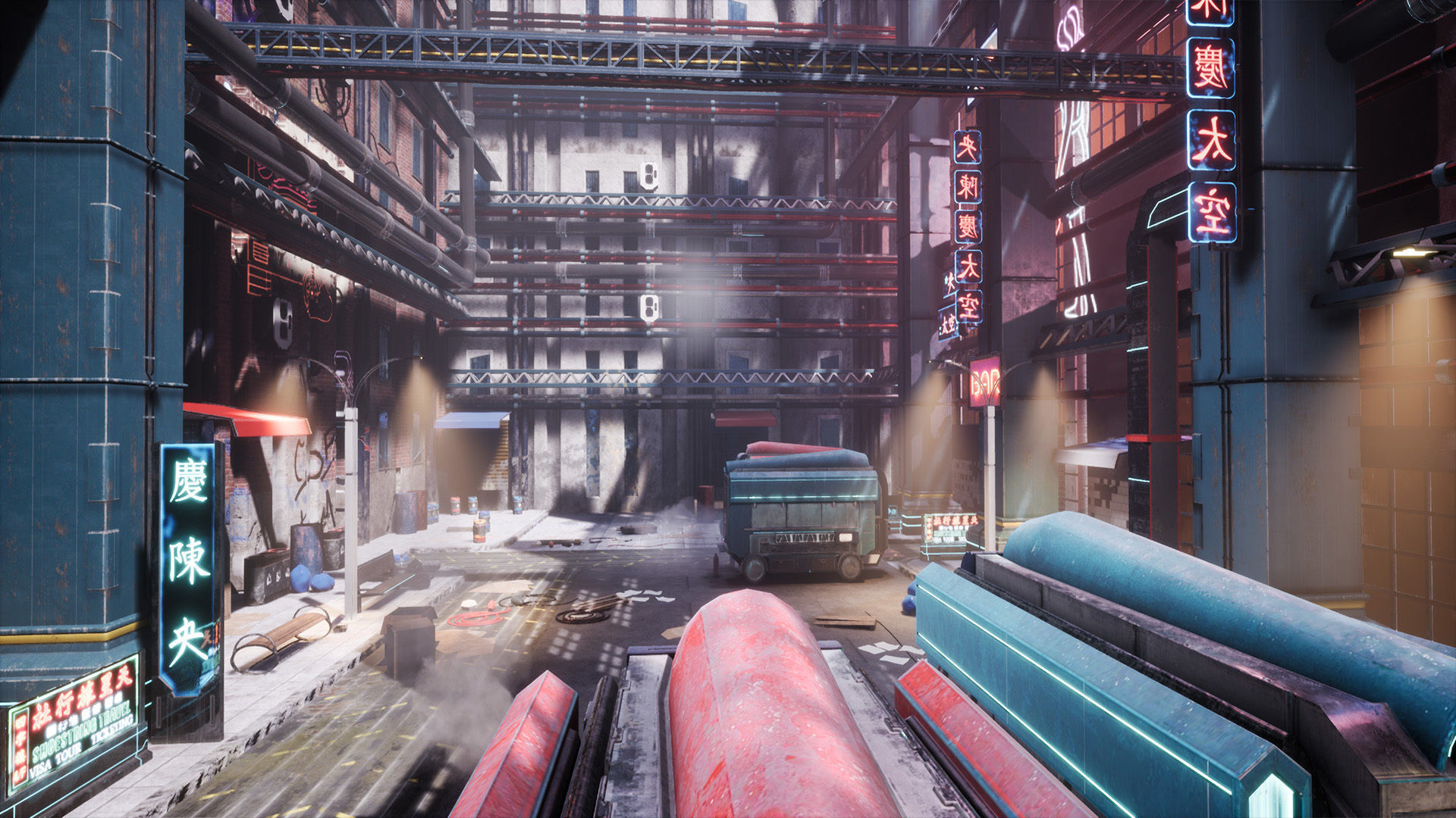 CyberPunk Sci-Fi Environment Low-poly 3D model_23