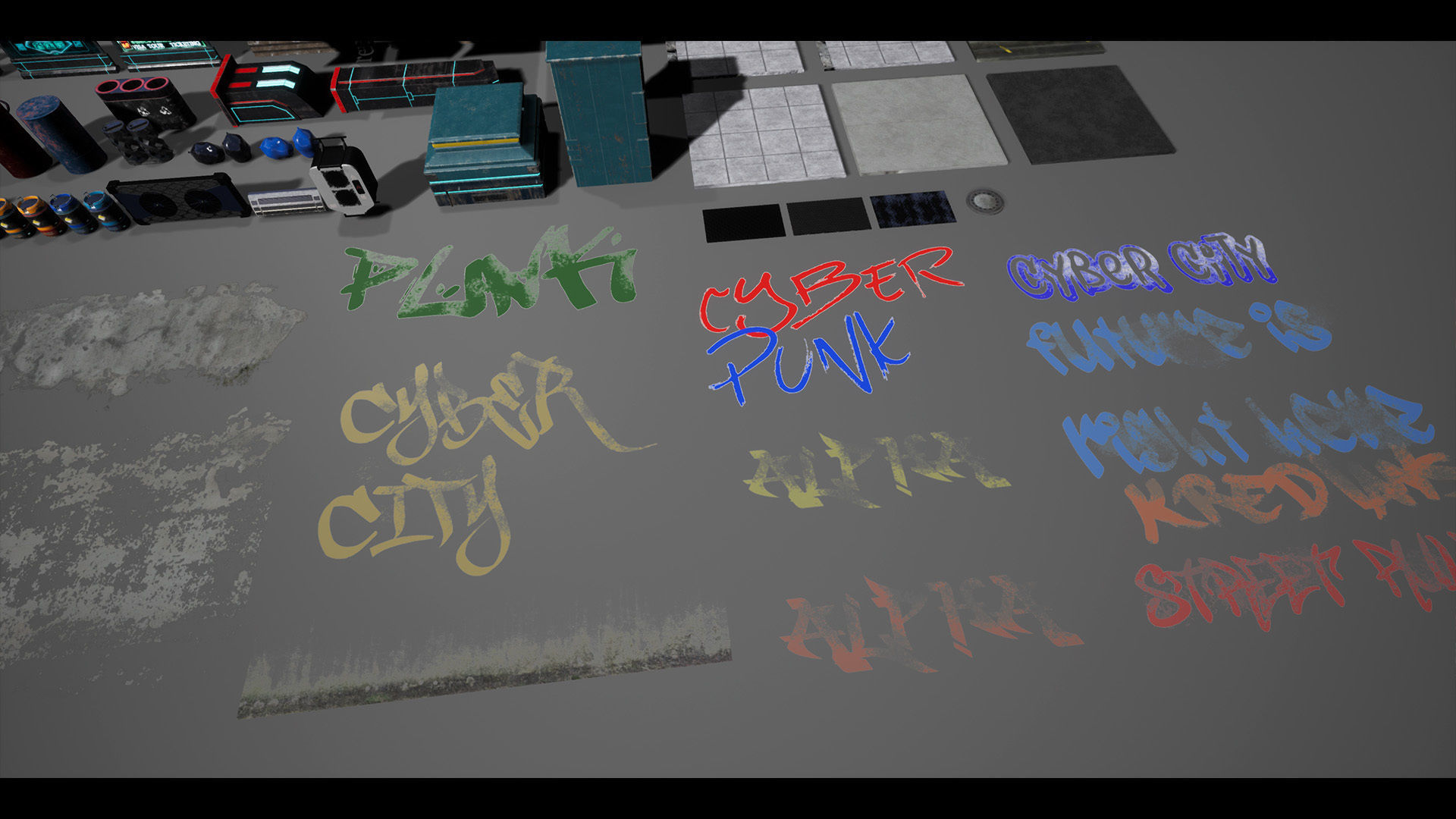 CyberPunk Sci-Fi Environment Low-poly 3D model_18