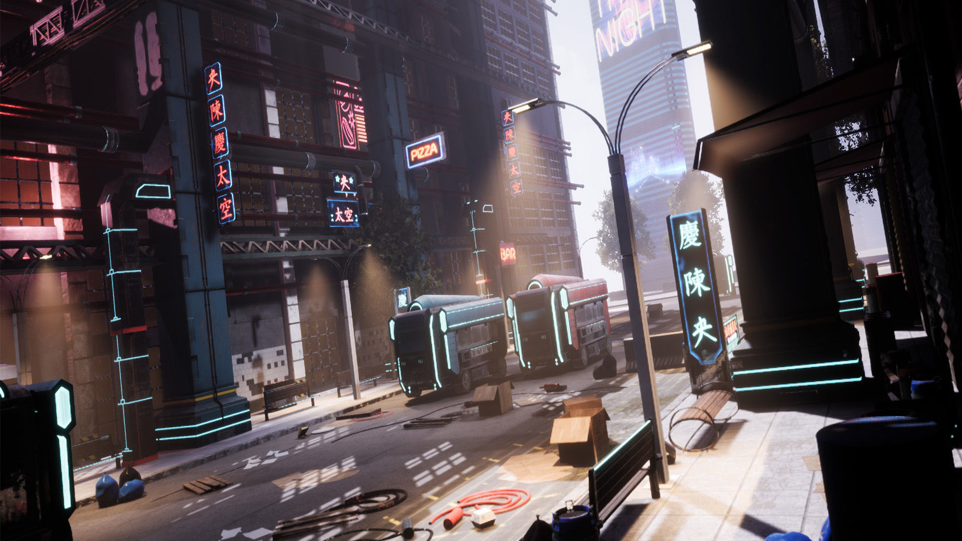 CyberPunk Sci-Fi Environment Low-poly 3D model_25