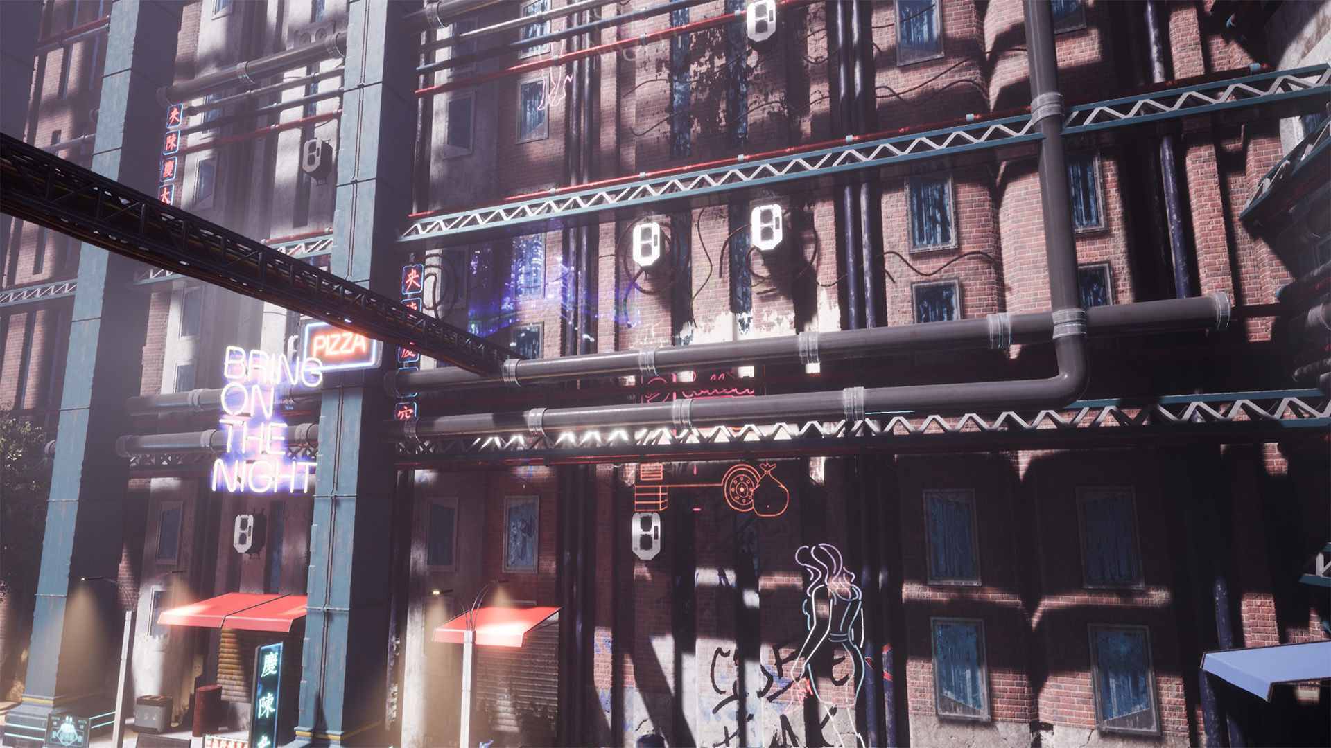 CyberPunk Sci-Fi Environment Low-poly 3D model_22