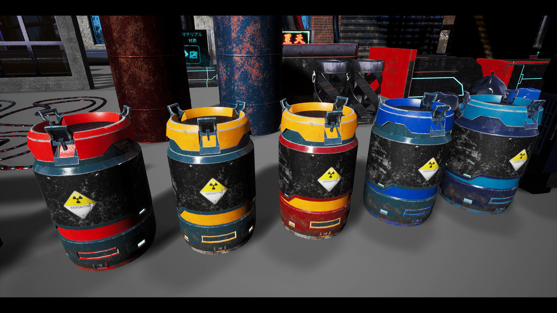 CyberPunk Sci-Fi Environment Low-poly 3D model_6