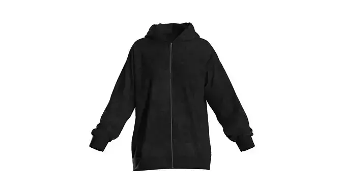 Female zipper hoodie