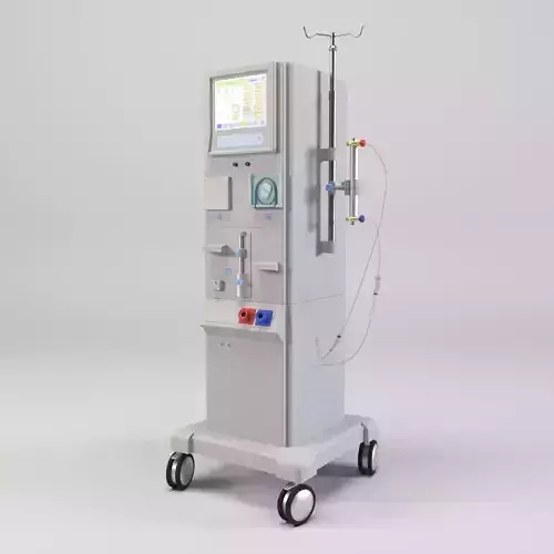 Dialysis machine - Healthcare and medical device Low-poly 3D model