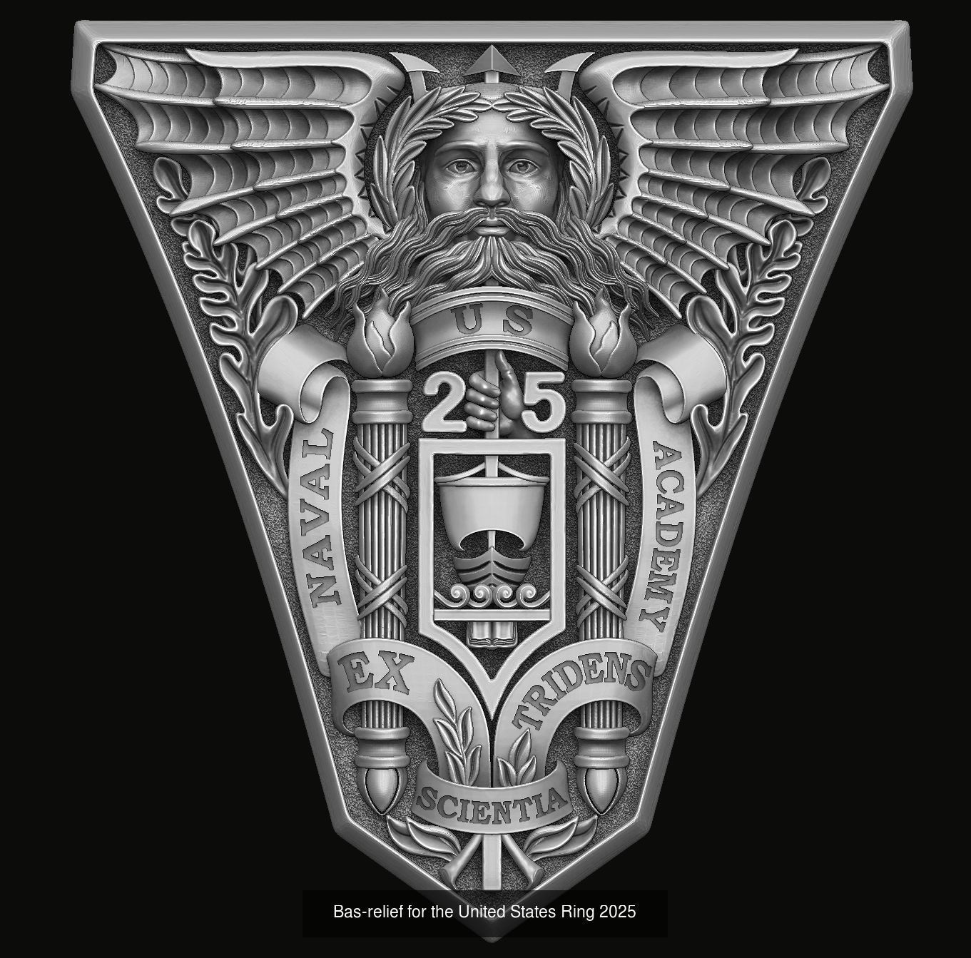 5 Bas-relief for the United States Ring 3D Model Collection_5