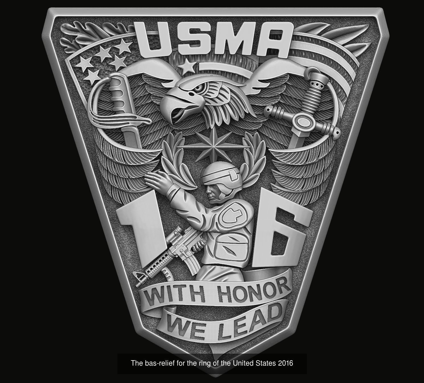 5 Bas-relief for the United States Ring 3D Model Collection_1