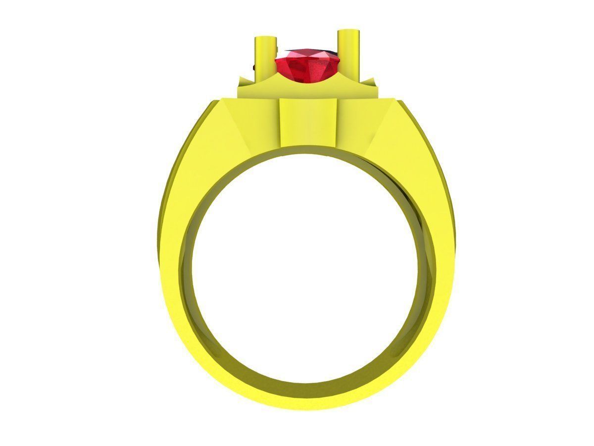 5060 korean style diamond men ring 3D print model_3