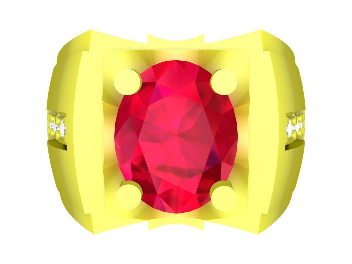 5060 korean style diamond men ring 3D print model_2