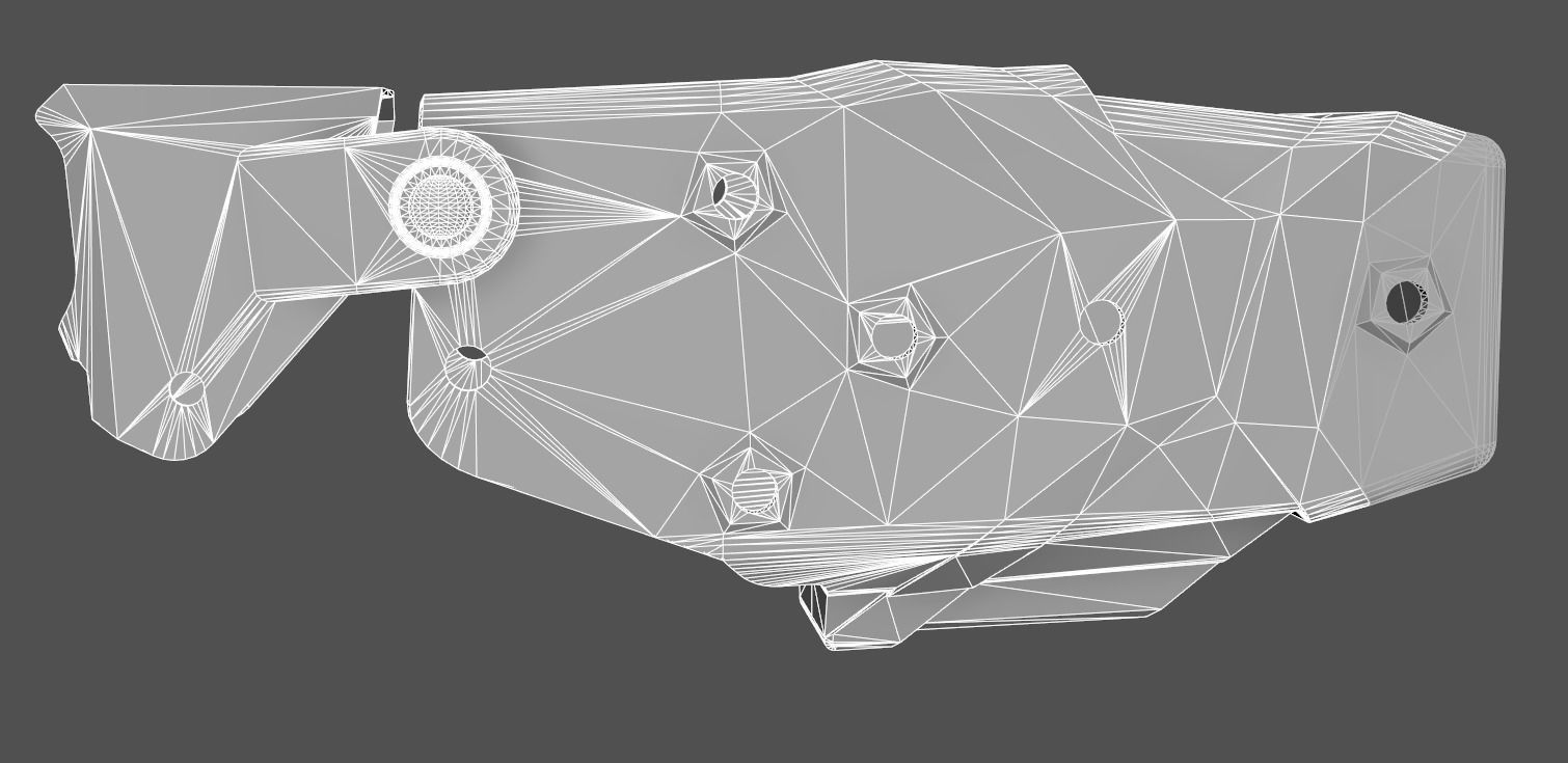 Blade Tech Taser X26P Holster Low-poly 3D model_9