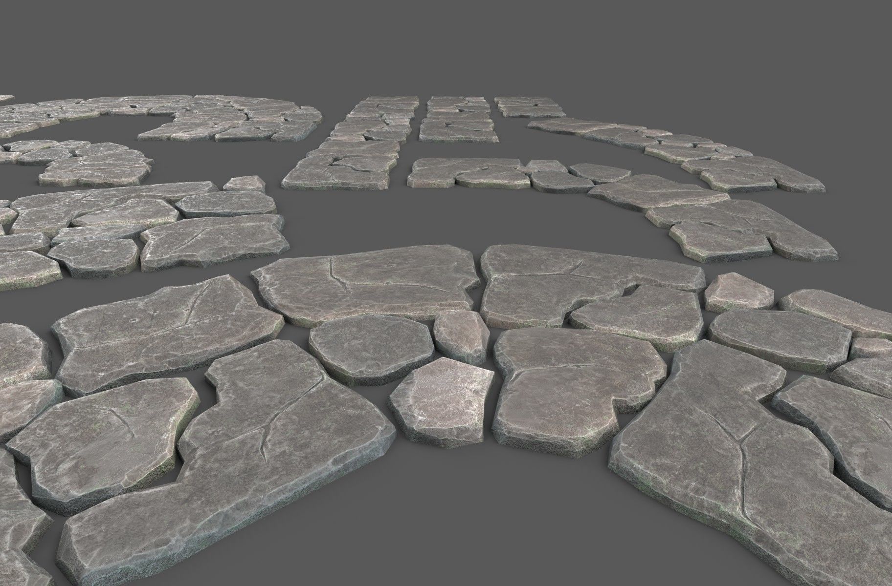 Environment Stone Pack Low-poly 3D model_6