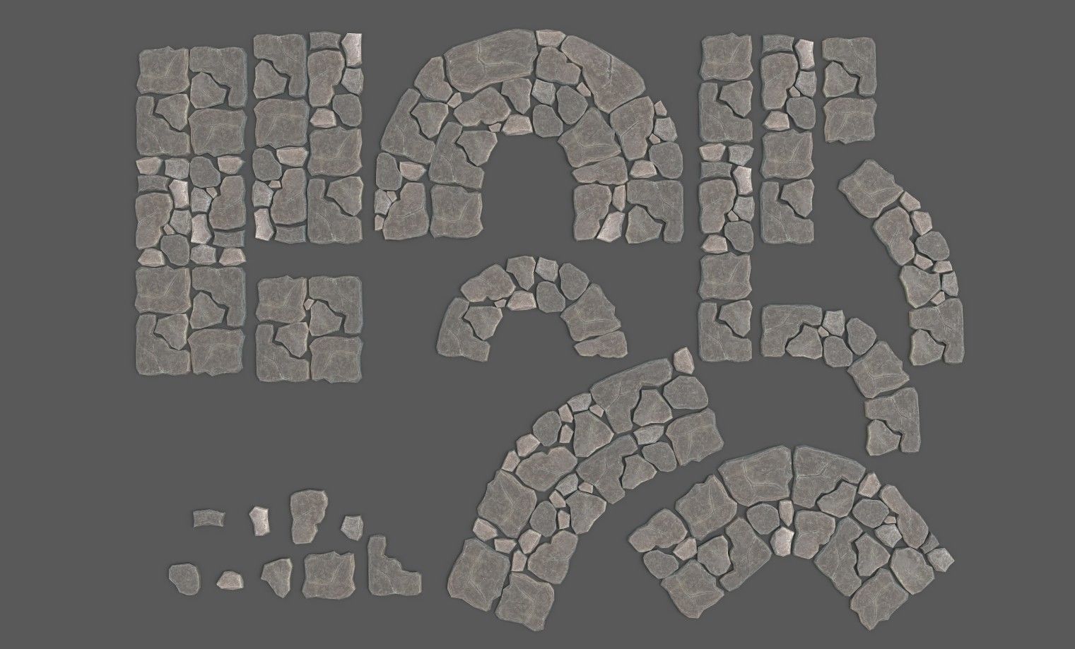 Environment Stone Pack Low-poly 3D model_2