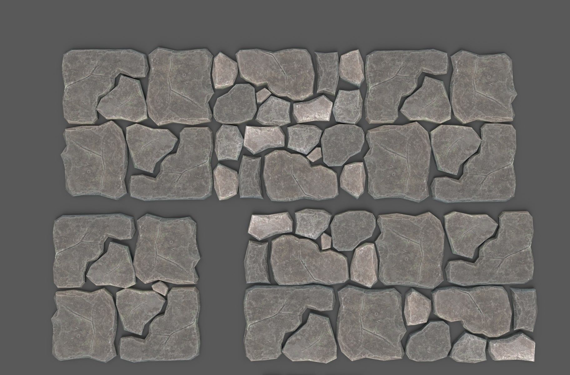 Environment Stone Pack Low-poly 3D model_5