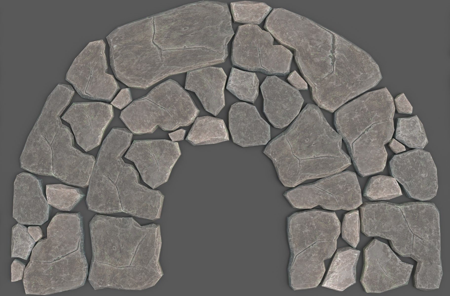 Environment Stone Pack Low-poly 3D model_4