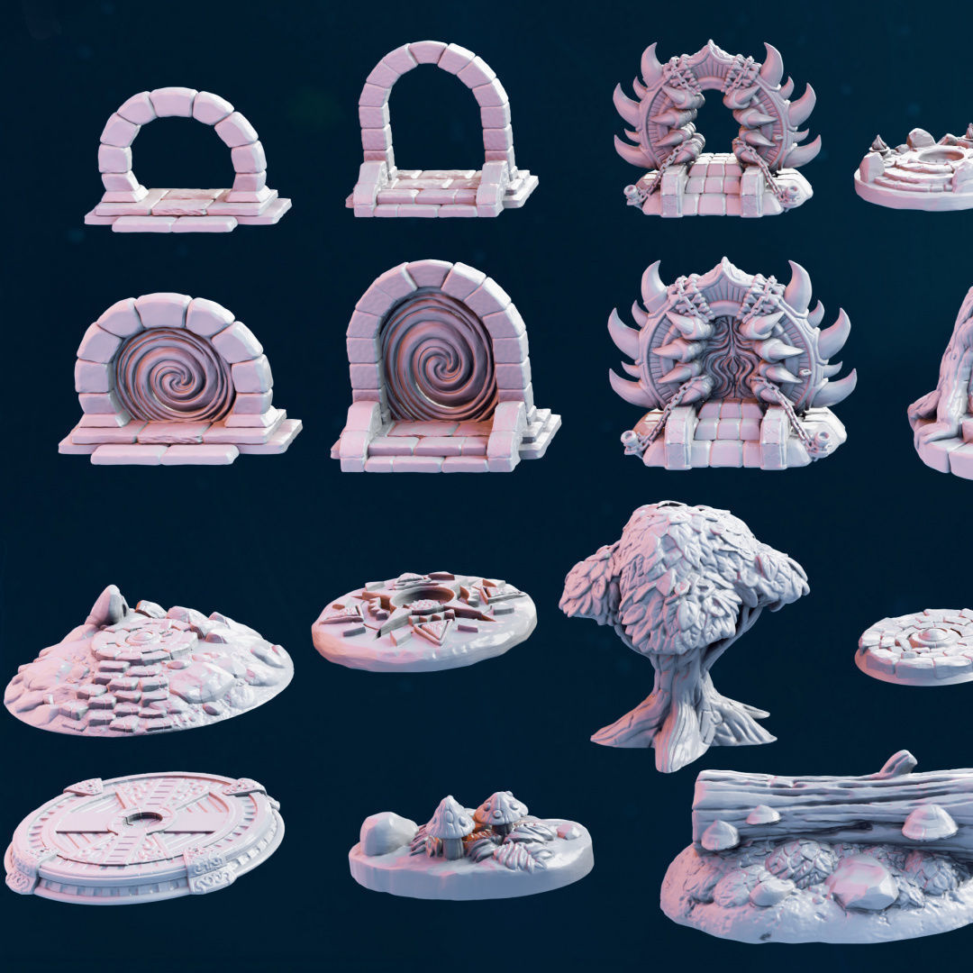 Portals of Atarien Full Set 3D print model_17