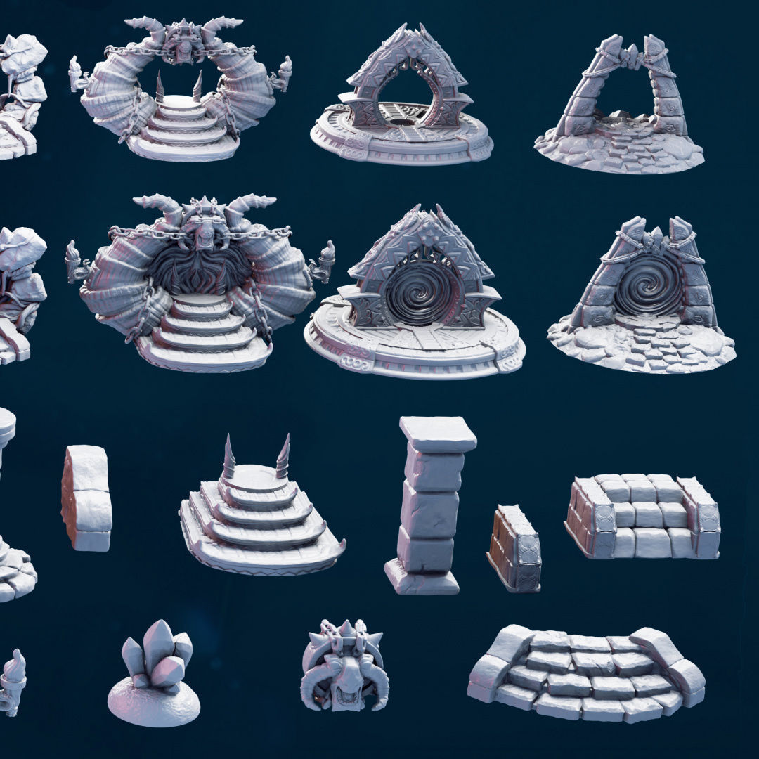 Portals of Atarien Full Set 3D print model_19