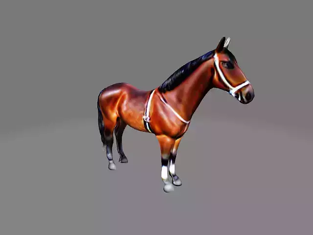  Horse  Realistic Low-Poly 3D Model