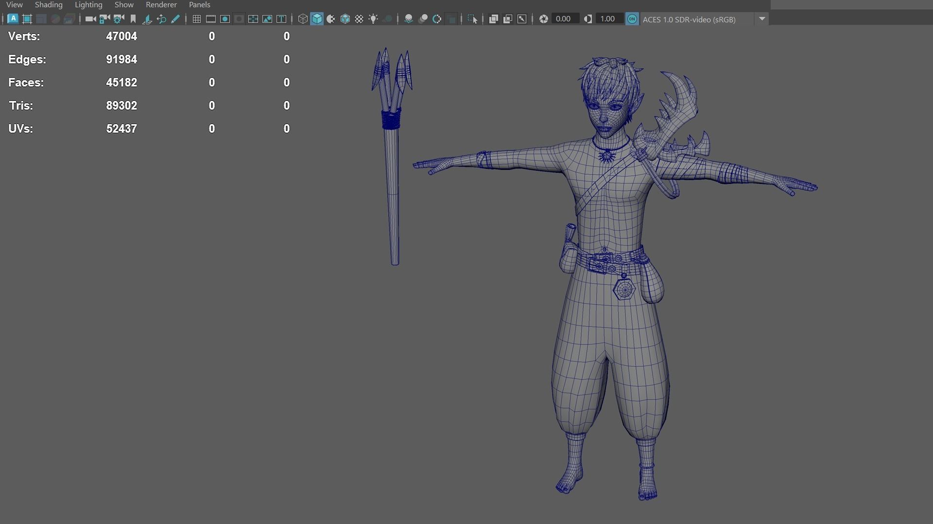 3D Semi-Realistic Ocean Hunter Character Without Rig Low-poly 3D model_6