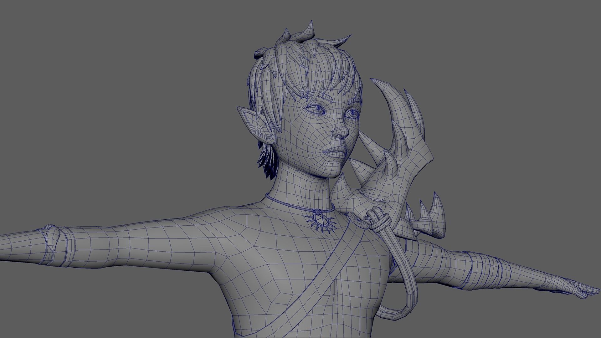 3D Semi-Realistic Ocean Hunter Character Without Rig Low-poly 3D model_8